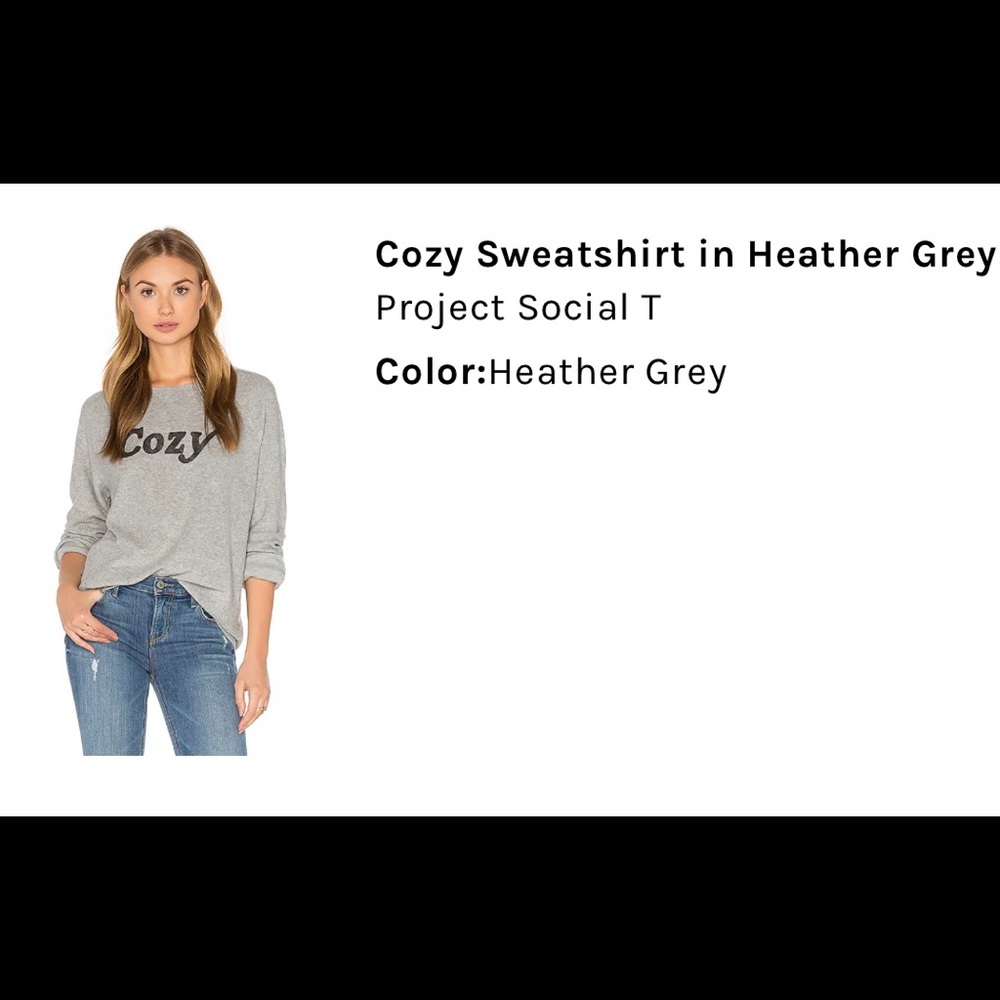 Project Social T COZY Long Sleeve Pull Over Small